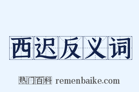 西迟反义词是什么意思的图片